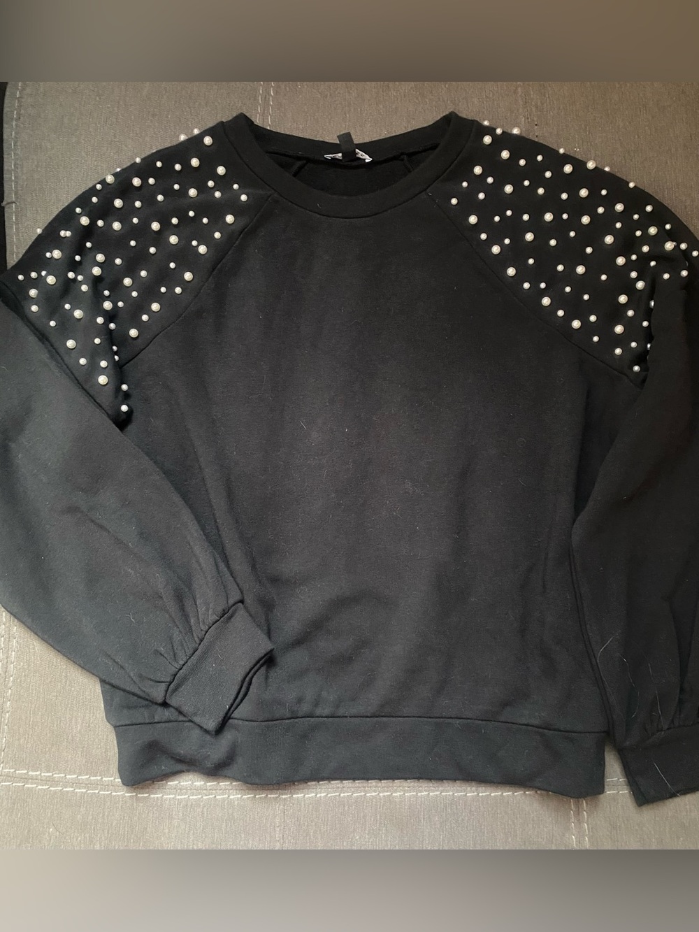 Express Pearl Embellished Sweatshirt - M